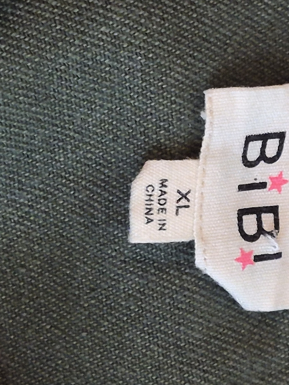 BiBi Olive Green Denim Jacket with Camo Sleeves - Picture 4 of 11